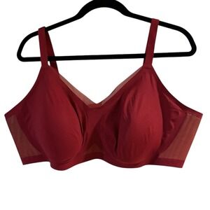Honeylove Crossover‎ Wireless Bra Womens 3X 44DD Ruby Red